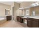 Double vanity bathroom with granite countertop at 32202 Summerglade Dr, Wesley Chapel, FL 33545