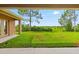 Spacious patio with view of expansive backyard at 32202 Summerglade Dr, Wesley Chapel, FL 33545