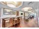 Modern community bar with seating and a marble countertop at 331 Cleveland St # 315, Clearwater, FL 33755