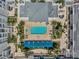 Relaxing rooftop pool with patio furniture and city views at 331 Cleveland St # 315, Clearwater, FL 33755