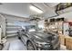 Spacious garage with overhead storage and room for a car at 5610 Golden Isles Dr, Apollo Beach, FL 33572