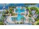 Resort-style pool with lap lanes, a water slide, and plenty of lounge chairs at 5610 Golden Isles Dr, Apollo Beach, FL 33572