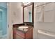 Bathroom with granite vanity and toilet at 611 Destiny Dr # 216, Ruskin, FL 33570