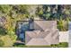 Bird's eye view of house with pool at 11550 Biddeford Pl, New Port Richey, FL 34654