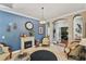 Living room with fireplace and access to other rooms at 11550 Biddeford Pl, New Port Richey, FL 34654