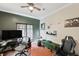 Home office with a large desk and comfortable chair at 11550 Biddeford Pl, New Port Richey, FL 34654