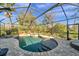 Relaxing screened pool and spa with patio at 11550 Biddeford Pl, New Port Richey, FL 34654