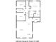 Three-bedroom, two-bathroom floor plan with a living room, kitchen and laundry at 1309 E Cayuga N St, Tampa, FL 33603