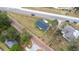 Aerial view showing home's location on a corner lot at 14430 10Th. St, Dade City, FL 33523