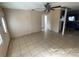 Living room features tile floors and access to the kitchen at 4617 49Th N Ave, St Petersburg, FL 33714