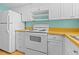 White kitchen cabinets and wood laminate floors at 5880 38Th N Ave # 305, St Petersburg, FL 33710