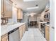Kitchen with stainless steel appliances and light cabinets at 7800 Kay Marie Ave, Zephyrhills, FL 33541