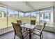 Covered screened porch with outdoor seating at 7800 Kay Marie Ave, Zephyrhills, FL 33541