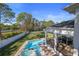 Aerial view showing home, pool, spa, and expansive backyard at 9050 San Martin Ne Blvd, St Petersburg, FL 33702