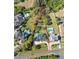 Aerial view highlighting property's lot size and location at 9050 San Martin Ne Blvd, St Petersburg, FL 33702