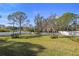 Landscaped backyard with fenced perimeter at 9050 San Martin Ne Blvd, St Petersburg, FL 33702
