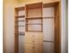 Built-in closet with shelves and drawers for storage at 9050 San Martin Ne Blvd, St Petersburg, FL 33702