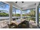 Covered patio with outdoor dining area at 9050 San Martin Ne Blvd, St Petersburg, FL 33702