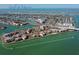Aerial view of waterfront community with pool and boat slips at 106 1St E St # 115, St Petersburg, FL 33715
