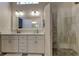 Elegant bathroom with double vanity and walk-in shower at 11507 Whispering Hollow Dr, Tampa, FL 33635