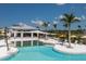 Resort-style pool with surrounding lounge area at 12193 Meditation Trl, Venice, FL 34293