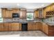 Modern kitchen with ample wood cabinetry and granite countertops at 1619 E Nome St, Tampa, FL 33604