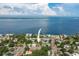 Aerial view of house near waterfront at 1742 Bayshore Blvd, Dunedin, FL 34698