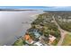 Aerial view showing home's waterfront location and surrounding area at 2886 Bay Shore Dr, Safety Harbor, FL 34695