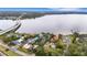 Wide aerial view of waterfront property and surroundings at 2886 Bay Shore Dr, Safety Harbor, FL 34695