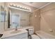 Bathroom with tub, shower, vanity, and toilet at 4318 Spinnaker Cove Ln, Tampa, FL 33615