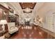 Elegant clubhouse lobby with hardwood floors and fireplace at 6303 Green Oak Cir, Bradenton, FL 34203