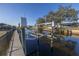 Private boat lift on a waterfront property at 811 Camellia Ave, Ellenton, FL 34222