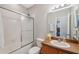 Clean bathroom with a shower/tub combo at 8442 Lagerfeld Dr, Land O Lakes, FL 34637