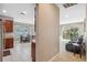 View of kitchen and living room from the hallway at 8442 Lagerfeld Dr, Land O Lakes, FL 34637