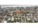 Aerial view showing home's location near beach at 956 Bruce Ave, Clearwater Beach, FL 33767