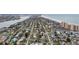Aerial image of neighborhood by the beach at 956 Bruce Ave, Clearwater Beach, FL 33767