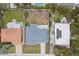 Aerial view showing home and surrounding area at 956 Bruce Ave, Clearwater Beach, FL 33767