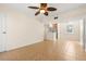 Spacious living room with tile floors and a ceiling fan at 1101 Victoria Dr # 16, Dunedin, FL 34698