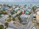 Aerial view of a single-Gathering home near the beach at 137 91St Ave, Treasure Island, FL 33706