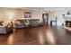 Living room with hardwood floors and fireplace at 1600 Gulf Blvd # 213, Clearwater Beach, FL 33767