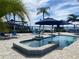 Relaxing pool and spa with waterfront views at 1643 Sea Breeze Dr, Tarpon Springs, FL 34689