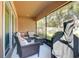 Outdoor patio with seating area at 17409 New Cross Cir, Lithia, FL 33547