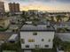 Aerial view showcasing the home's location in a residential neighborhood near the beach at 18077 3Rd St, Redington Shores, FL 33708