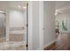 Bathroom with soaking tub and walk-in shower at 19387 Hidden Oaks Dr, Brooksville, FL 34604
