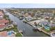 Aerial view of waterfront home with private dock and pool at 2066 Illinois Ne Ave, St Petersburg, FL 33703