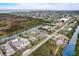Aerial view of waterfront businesses and canals at 3431 Palometa Dr, Hernando Beach, FL 34607