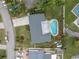 Aerial view showing home, pool and surrounding landscape at 5084 42Nd S St, St Petersburg, FL 33711