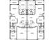 Two-unit floor plan with garages, covered lanais, and two bedrooms at 677 157Th E Ct, Bradenton, FL 34212