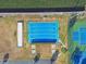 Aerial view of community shuffleboard courts at 7 Elgin Pl # 603, Dunedin, FL 34698