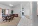 Dining room with tile flooring and wood furniture at 8936 Hargrove Dr, Hudson, FL 34667